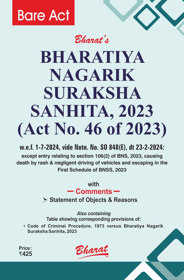 BHARATIYA NAGARIK SURAKSHA SANHITA, 2023 (Act No. 46 of 2023)